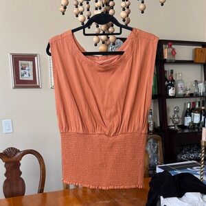Pilcro Rust Orange Sleeveless Tank Top